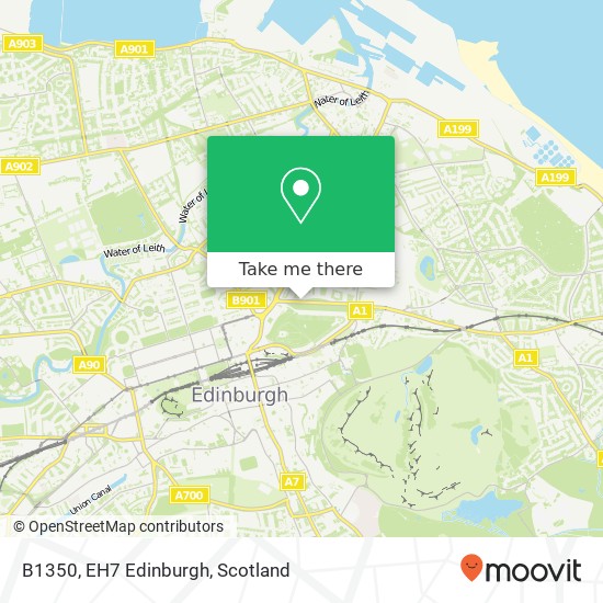 B1350, EH7 Edinburgh map