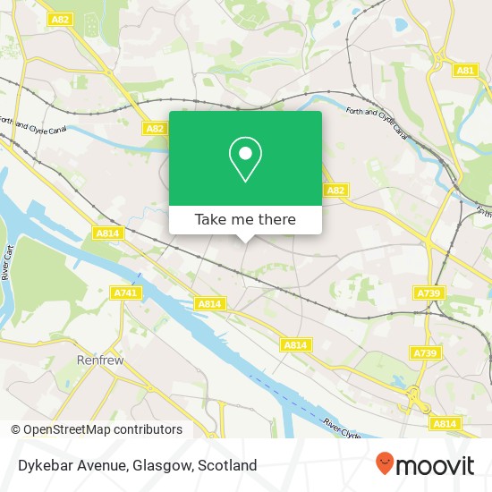 Dykebar Avenue, Glasgow map