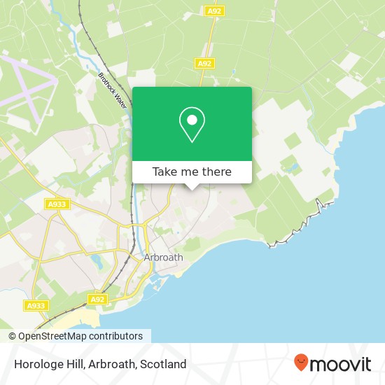 Horologe Hill, Arbroath map