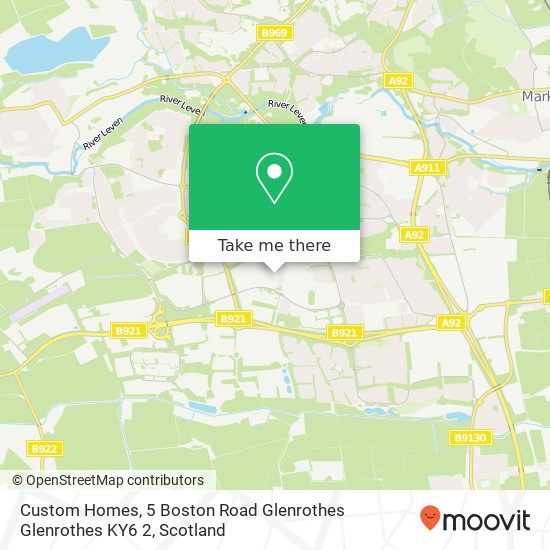 Custom Homes, 5 Boston Road Glenrothes Glenrothes KY6 2 map
