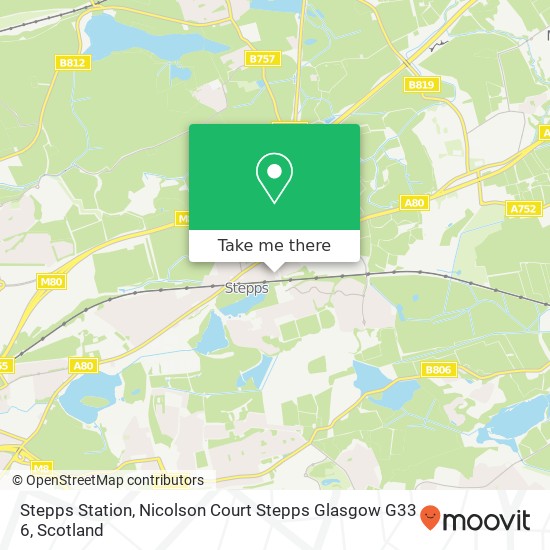 Stepps Station, Nicolson Court Stepps Glasgow G33 6 map