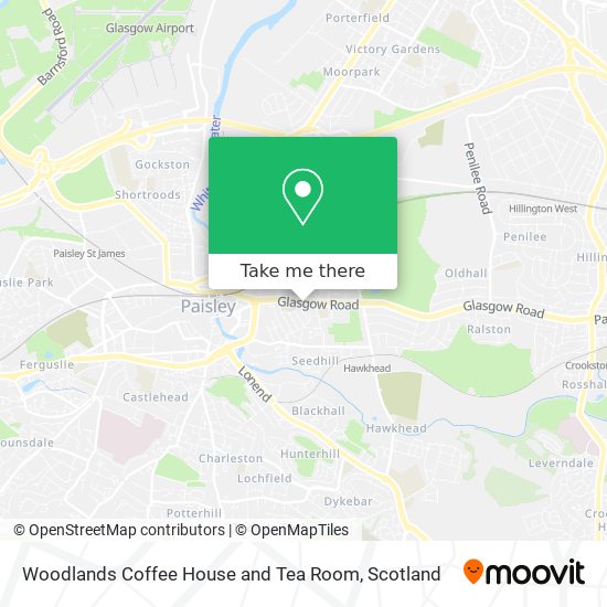 Woodlands Coffee House and Tea Room map