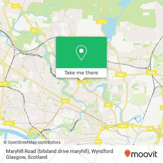 Maryhill Road (bilsland drive maryhill), Wyndford Glasgow map