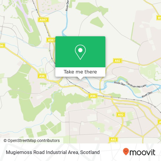 Mugiemoss Road Industrial Area map
