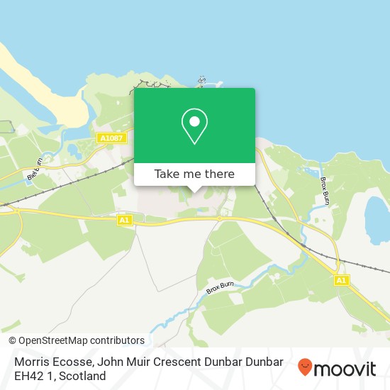 Morris Ecosse, John Muir Crescent Dunbar Dunbar EH42 1 map