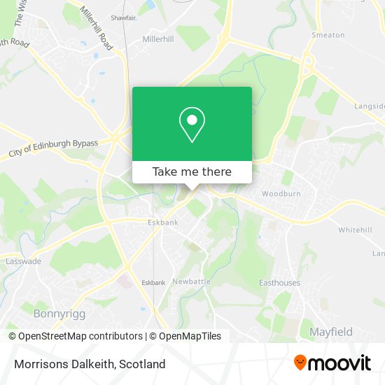 Morrisons Dalkeith map