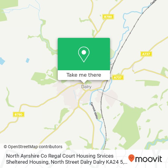 North Ayrshire Co Regal Court Housing Srvices Sheltered Housing, North Street Dalry Dalry KA24 5 map