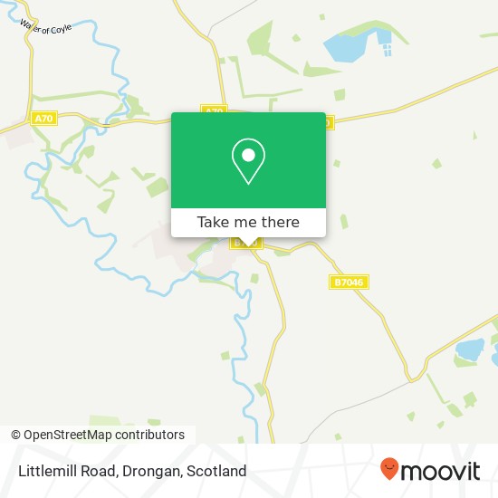 Littlemill Road, Drongan map