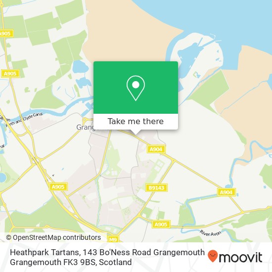 Heathpark Tartans, 143 Bo'Ness Road Grangemouth Grangemouth FK3 9BS map