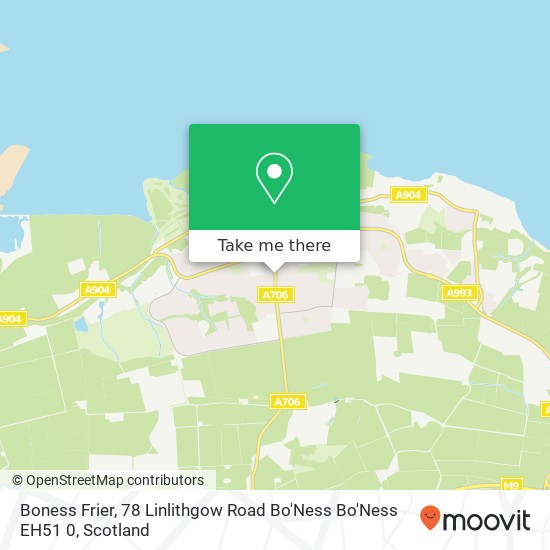 Boness Frier, 78 Linlithgow Road Bo'Ness Bo'Ness EH51 0 map