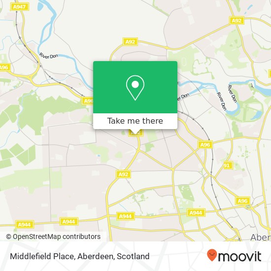 Middlefield Place, Aberdeen map
