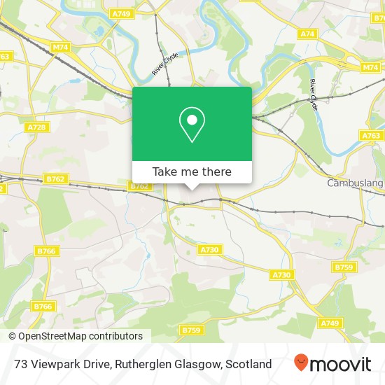 73 Viewpark Drive, Rutherglen Glasgow map