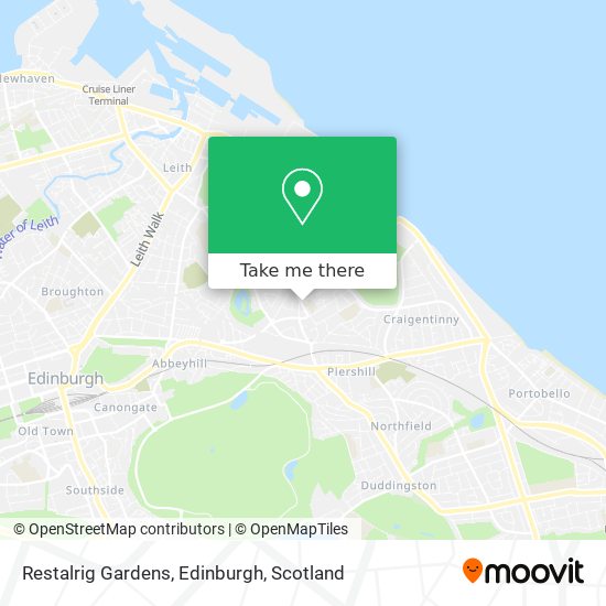 Restalrig Gardens, Edinburgh map