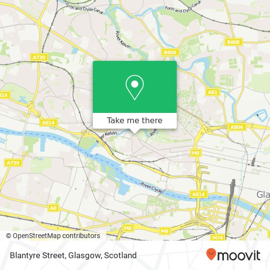 Blantyre Street, Glasgow map