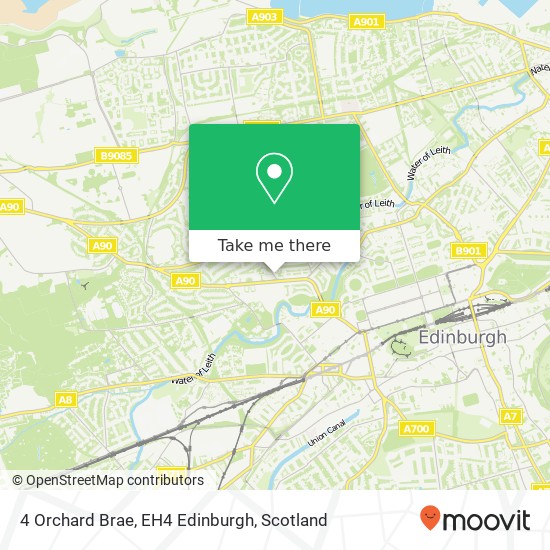 4 Orchard Brae, EH4 Edinburgh map