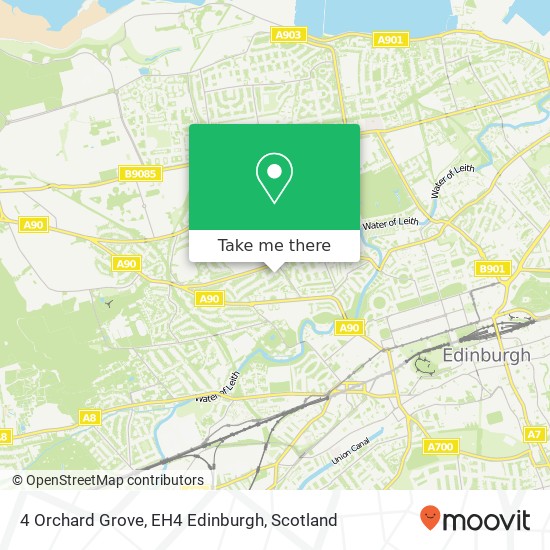 4 Orchard Grove, EH4 Edinburgh map