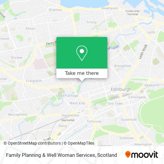 Family Planning & Well Woman Services map