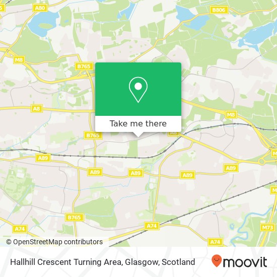 Hallhill Crescent Turning Area, Glasgow map