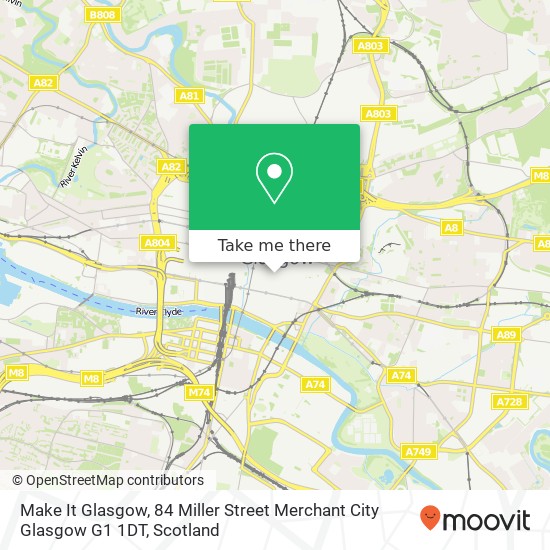 Make It Glasgow, 84 Miller Street Merchant City Glasgow G1 1DT map