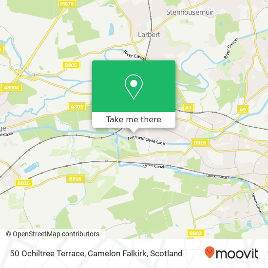 50 Ochiltree Terrace, Camelon Falkirk map