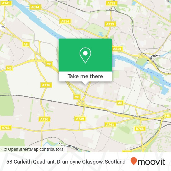 58 Carleith Quadrant, Drumoyne Glasgow map