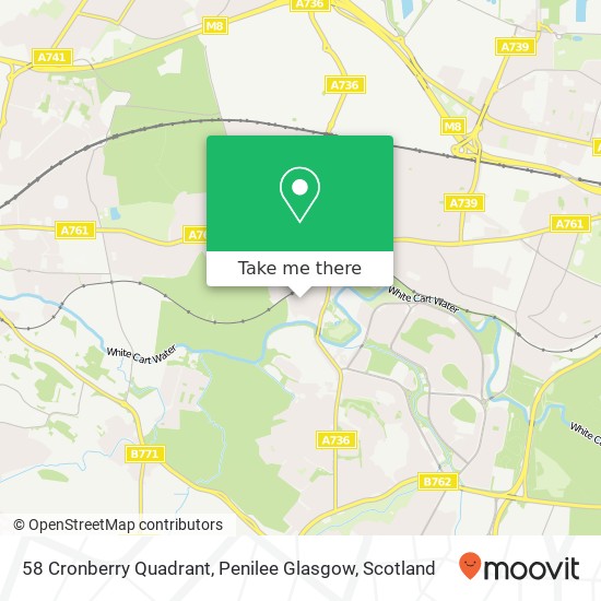 58 Cronberry Quadrant, Penilee Glasgow map