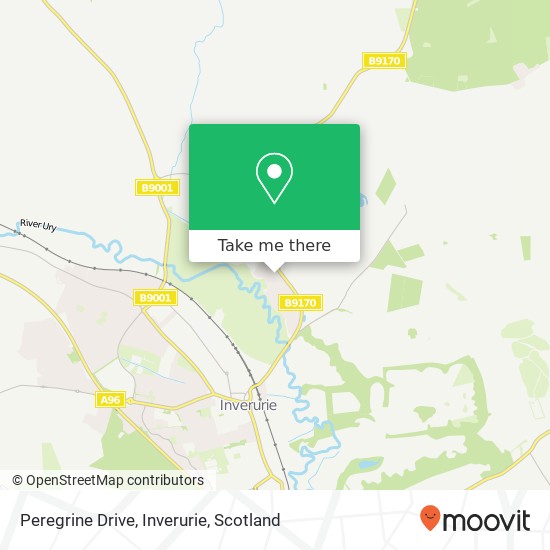 Peregrine Drive, Inverurie map