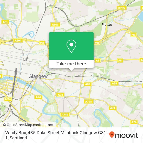 Vanity Box, 435 Duke Street Milnbank Glasgow G31 1 map