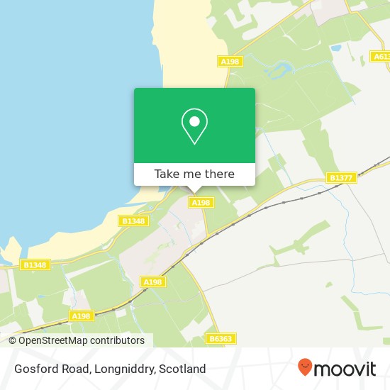 Gosford Road, Longniddry map