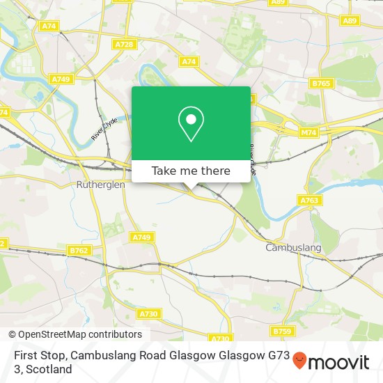 First Stop, Cambuslang Road Glasgow Glasgow G73 3 map