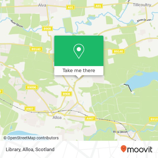 Library, Alloa map