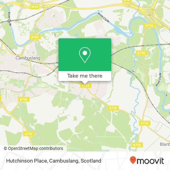 Hutchinson Place, Cambuslang map