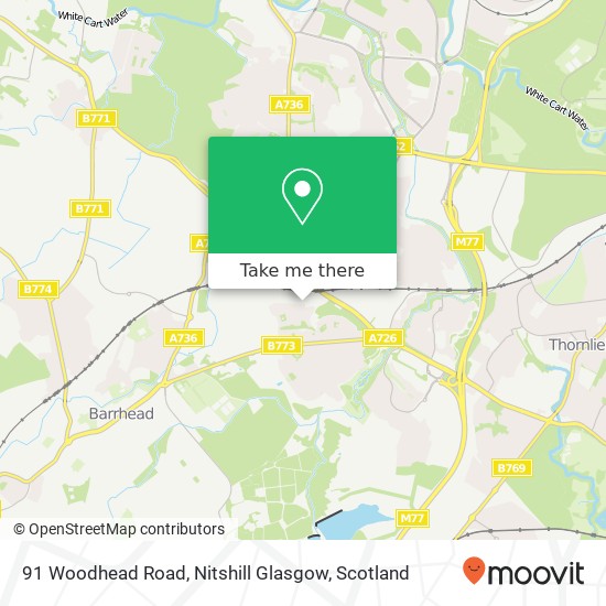 91 Woodhead Road, Nitshill Glasgow map