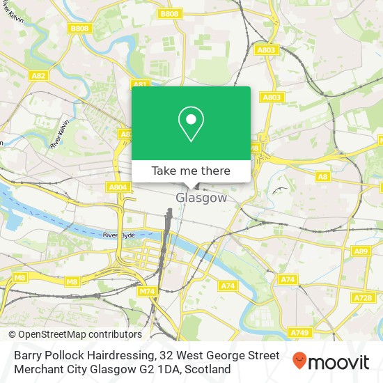 Barry Pollock Hairdressing, 32 West George Street Merchant City Glasgow G2 1DA map
