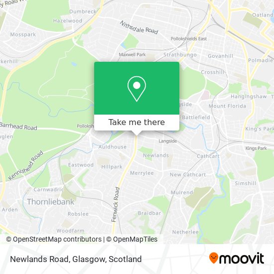 Newlands Road, Glasgow map