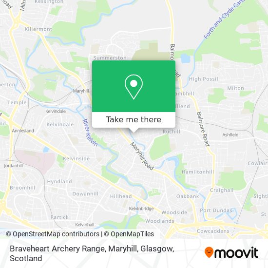 Braveheart Archery Range, Maryhill, Glasgow map