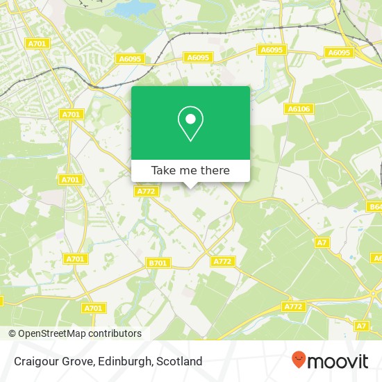 Craigour Grove, Edinburgh map