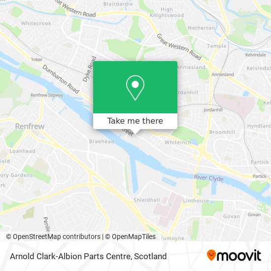Arnold Clark-Albion Parts Centre map