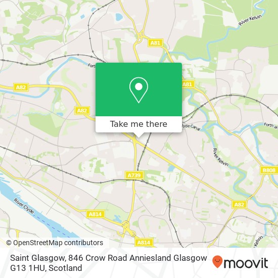 Saint Glasgow, 846 Crow Road Anniesland Glasgow G13 1HU map