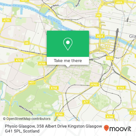 Physio Glasgow, 358 Albert Drive Kingston Glasgow G41 5PL map
