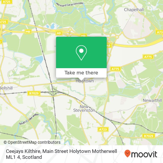 Ceejays Kilthire, Main Street Holytown Motherwell ML1 4 map