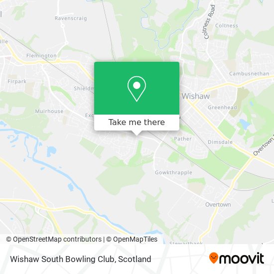 Wishaw South Bowling Club map