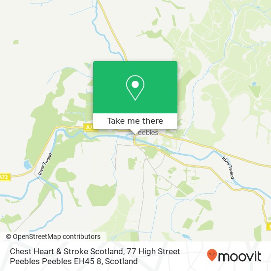 Chest Heart & Stroke Scotland, 77 High Street Peebles Peebles EH45 8 map