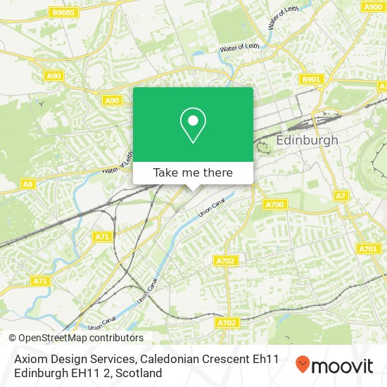 Axiom Design Services, Caledonian Crescent Eh11 Edinburgh EH11 2 map