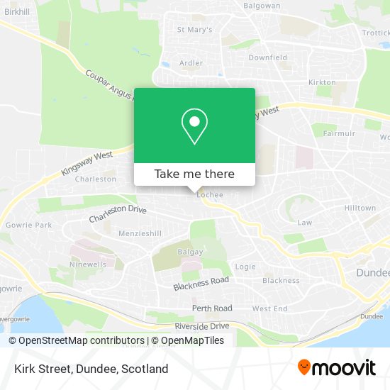 Kirk Street, Dundee map