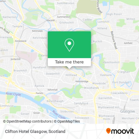 Clifton Hotel Glasgow map