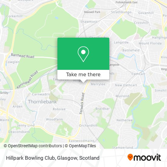 Hillpark Bowling Club, Glasgow map