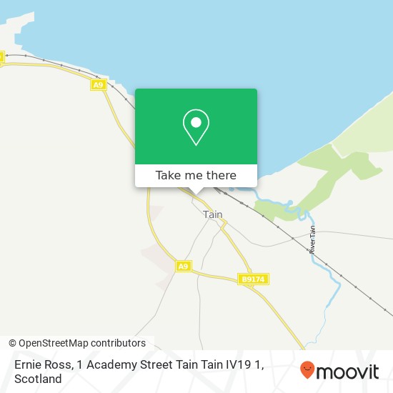Ernie Ross, 1 Academy Street Tain Tain IV19 1 map