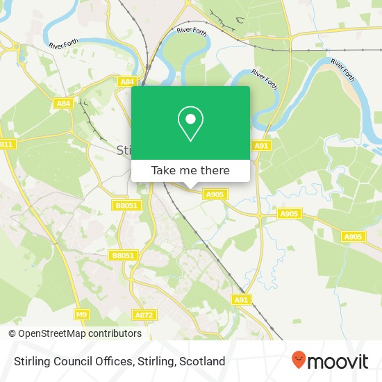 Stirling Council Offices, Stirling map