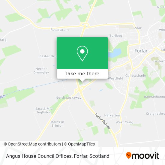 Angus House Council Offices, Forfar map